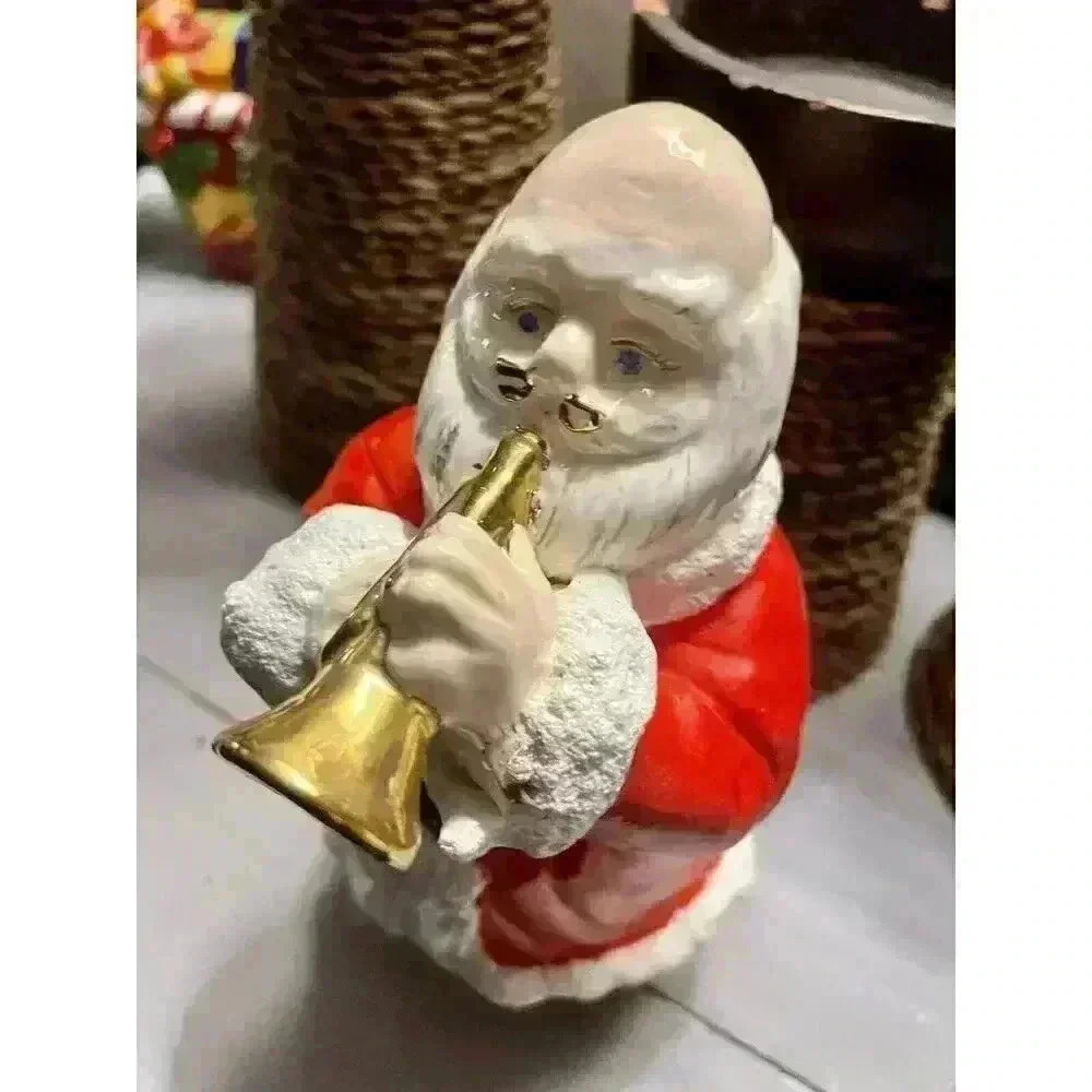 Ceramic Trumpit Santa